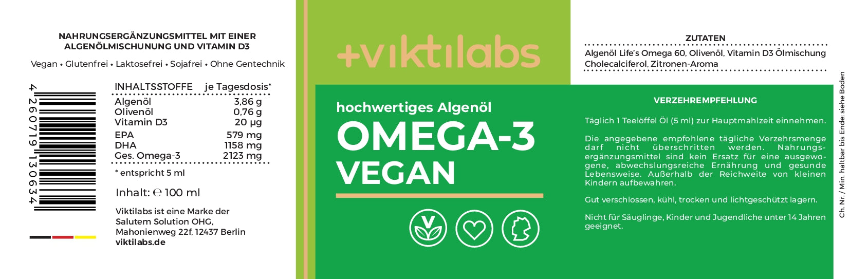 Offer for Omega-3: Vegan with algae oil